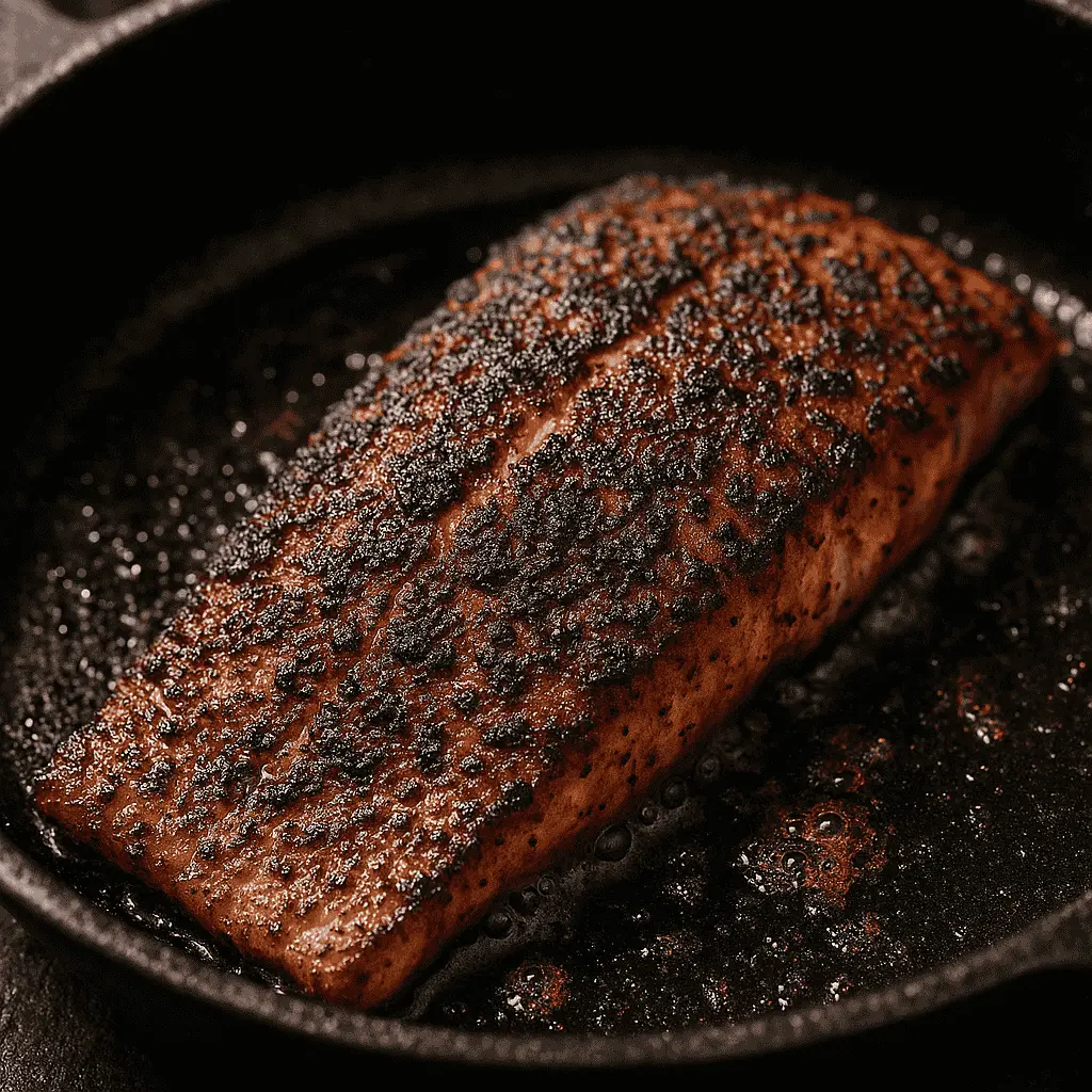 What Is Blackened Seasoning? Everything You Need to Know for Bold, Spicy Flavor 9 blackened fish fillet searing in skillet