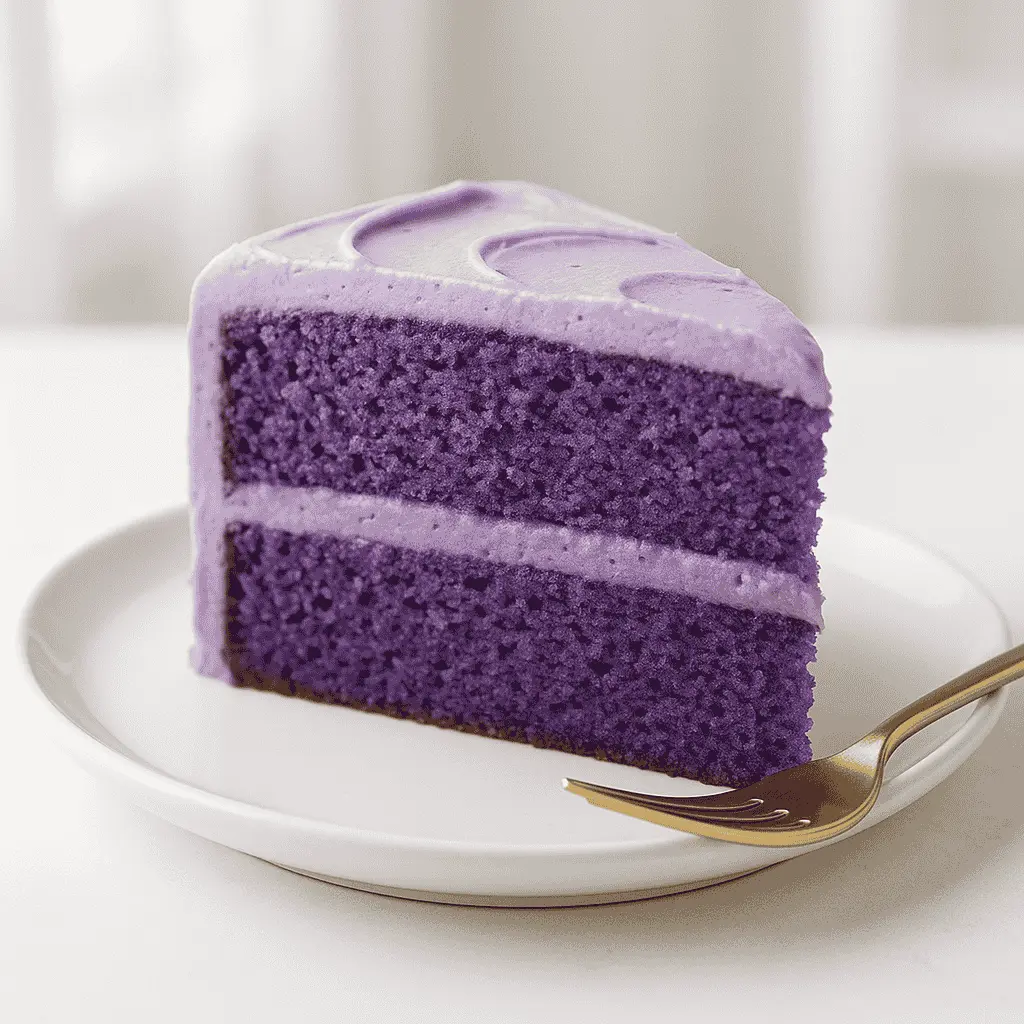 Filipino Desserts: The Ultimate Guide to the Best Sweet Treats from the Philippines 10 Ube cake slice on plate